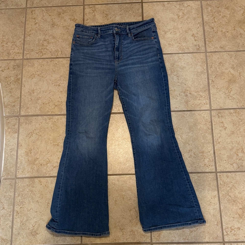 American Eagle Outfitters Dark Blue Flare Jeans